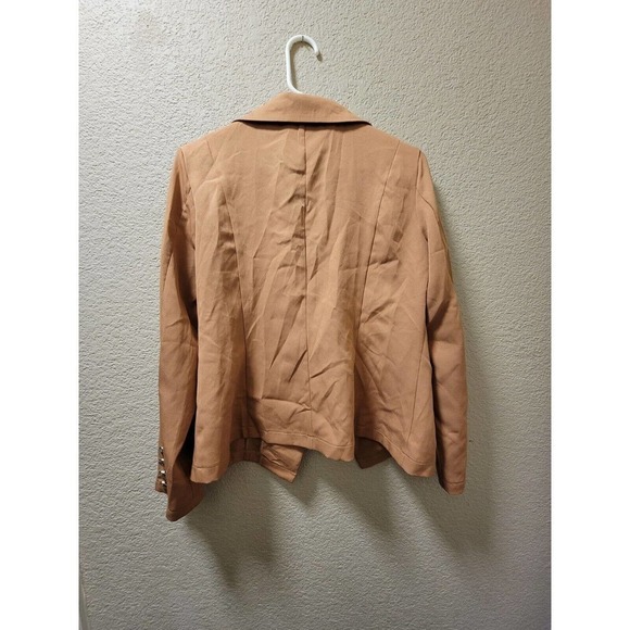 Chicme Tan/brown Blazer With Gold Colored Buttons Size Medium - Picture 4 of 4